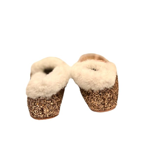 Crewcuts by J.Crew Kid's Gold and Pink Slippers w white Size K3 - Picture 6 of 8